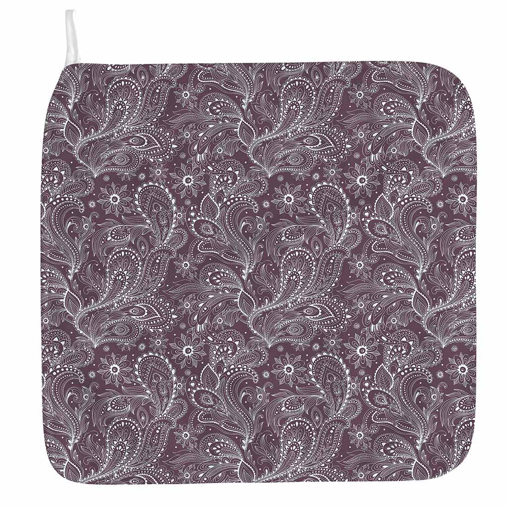 Umber Floral Bohemian Pattern Print Hand Towel