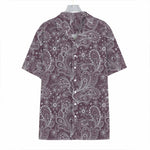 Umber Floral Bohemian Pattern Print Hawaiian Shirt