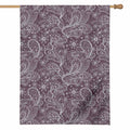 Umber Floral Bohemian Pattern Print House Flag