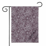 Umber Floral Bohemian Pattern Print House Flag