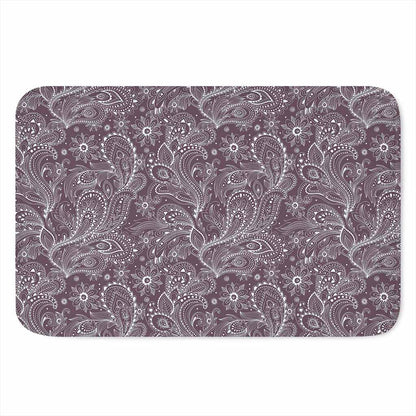 Umber Floral Bohemian Pattern Print Indoor Door Mat