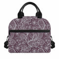 Umber Floral Bohemian Pattern Print Insulated Lunch Bag