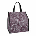 Umber Floral Bohemian Pattern Print Insulated Lunch Tote