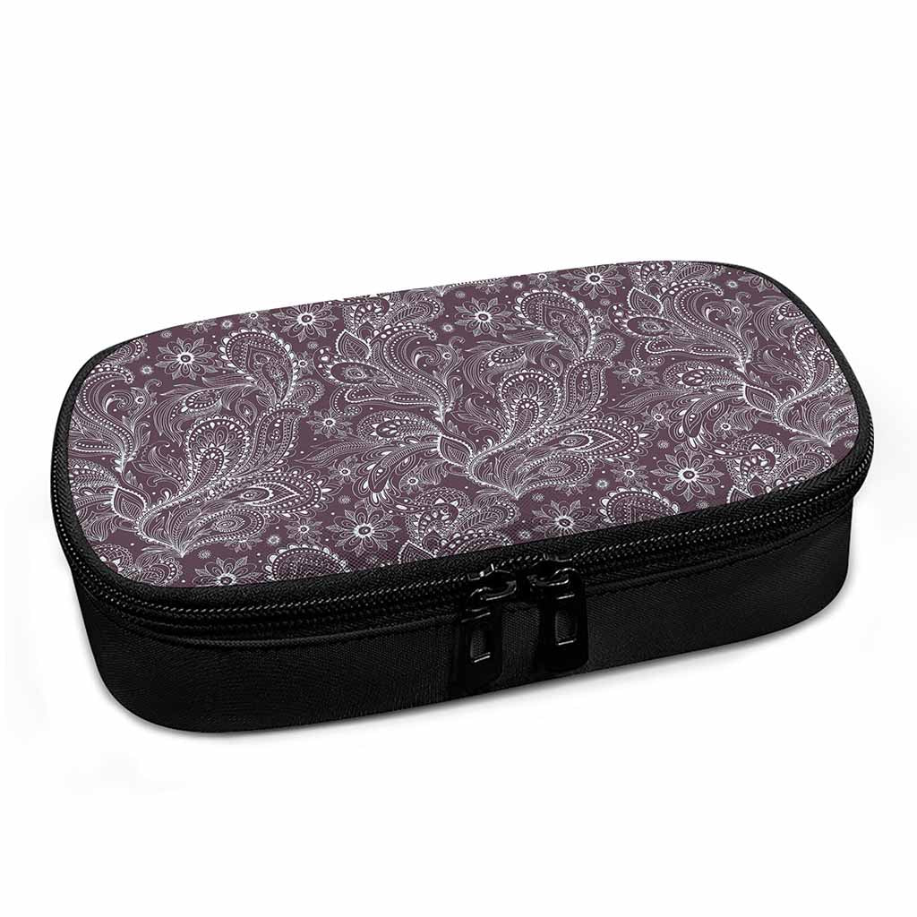Umber Floral Bohemian Pattern Print Insulin Cooler Travel Case