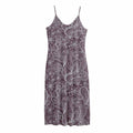Umber Floral Bohemian Pattern Print Jersey Midi Cami Dress