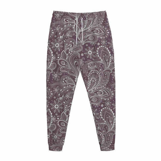 Umber Floral Bohemian Pattern Print Jogger Pants
