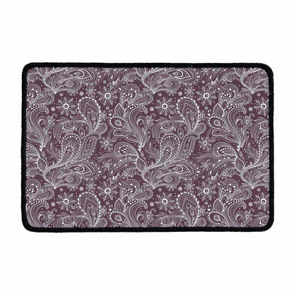 Umber Floral Bohemian Pattern Print Kitchen Mat