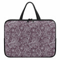 Umber Floral Bohemian Pattern Print Laptop Sleeve With Handle