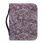 Umber Floral Bohemian Pattern Print Leather Bible Cover