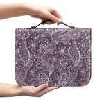Umber Floral Bohemian Pattern Print Leather Bible Cover