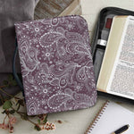 Umber Floral Bohemian Pattern Print Leather Bible Cover