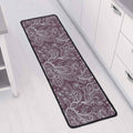 Umber Floral Bohemian Pattern Print Long Kitchen Mat