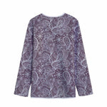 Umber Floral Bohemian Pattern Print Long Sleeve Short Coat