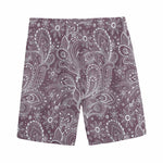 Umber Floral Bohemian Pattern Print Men's Sports Shorts