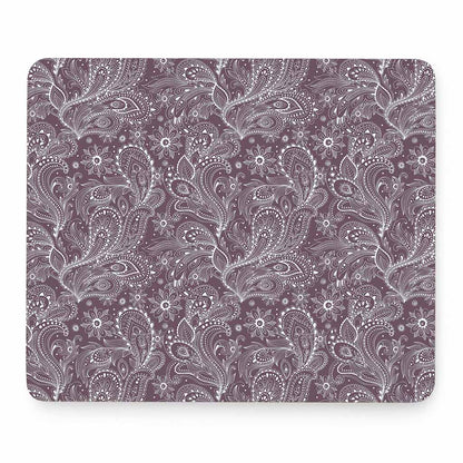 Umber Floral Bohemian Pattern Print Mouse Pad