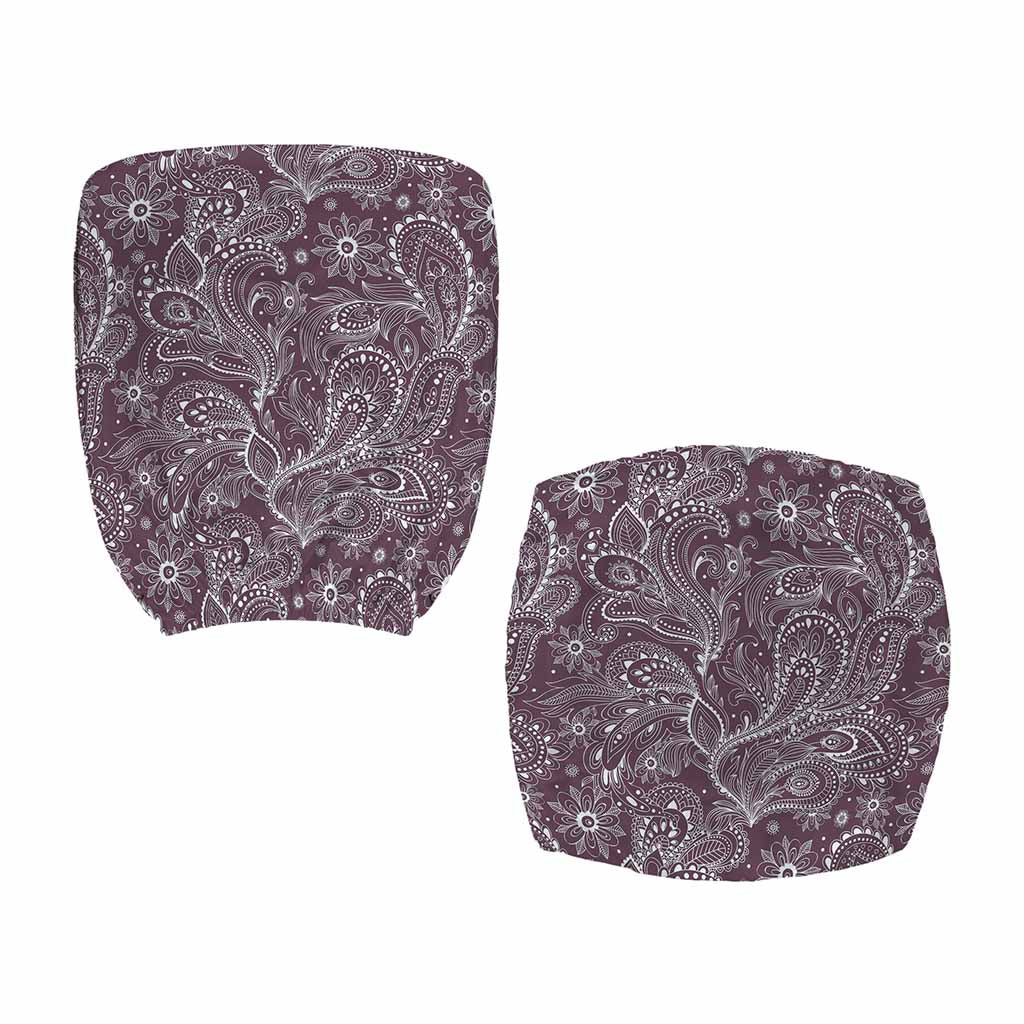 Umber Floral Bohemian Pattern Print Office Chair Cover