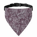 Umber Floral Bohemian Pattern Print Over The Collar Dog Bandana