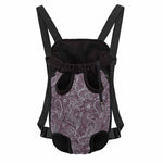 Umber Floral Bohemian Pattern Print Pet Carrier Backpack