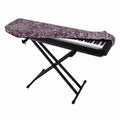 Umber Floral Bohemian Pattern Print Piano Keyboard Cover