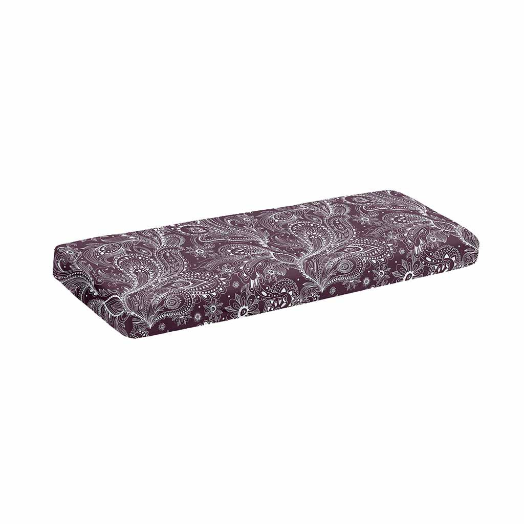 Umber Floral Bohemian Pattern Print Piano Keyboard Cover