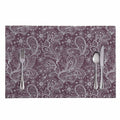 Umber Floral Bohemian Pattern Print Placemat