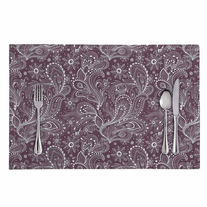 Umber Floral Bohemian Pattern Print Placemat