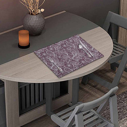 Umber Floral Bohemian Pattern Print Placemat