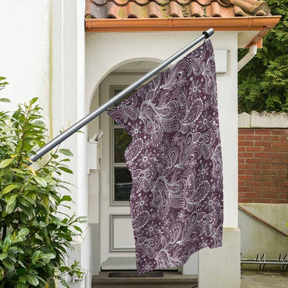Umber Floral Bohemian Pattern Print Polyester Flag