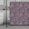Umber Floral Bohemian Pattern Print Polyester Shower Curtain