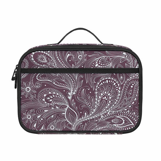 Umber Floral Bohemian Pattern Print Portable Lunch Bag