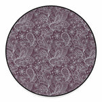 Umber Floral Bohemian Pattern Print Round Floor Mat