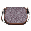 Umber Floral Bohemian Pattern Print Saddle Bag