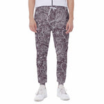 Umber Floral Bohemian Pattern Print Scuba Joggers