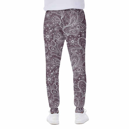 Umber Floral Bohemian Pattern Print Scuba Joggers