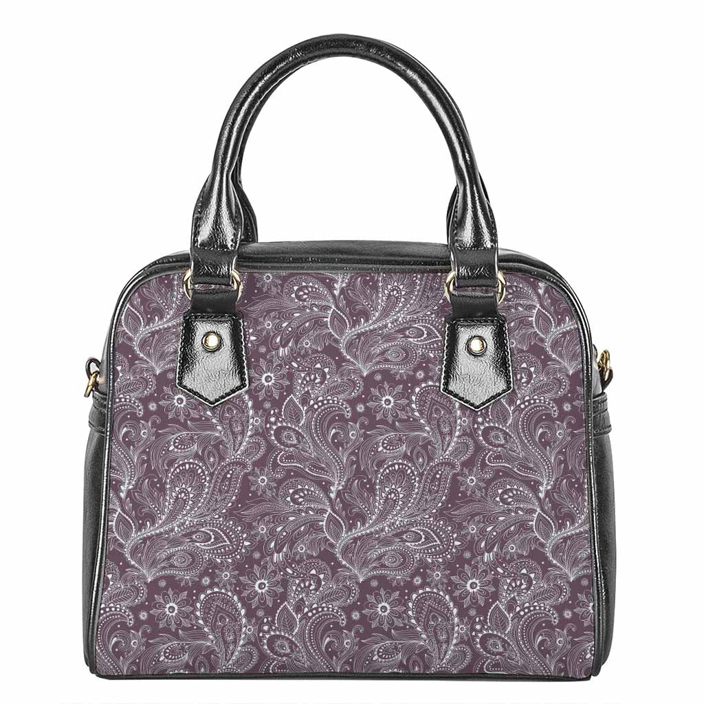 Umber Floral Bohemian Pattern Print Shoulder Handbag