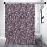 Umber Floral Bohemian Pattern Print Shower Curtain