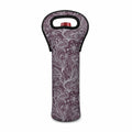 Umber Floral Bohemian Pattern Print Single Neoprene Wine Tote
