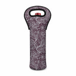 Umber Floral Bohemian Pattern Print Single Neoprene Wine Tote