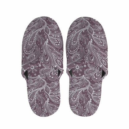Umber Floral Bohemian Pattern Print Slippers
