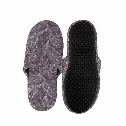 Umber Floral Bohemian Pattern Print Slippers