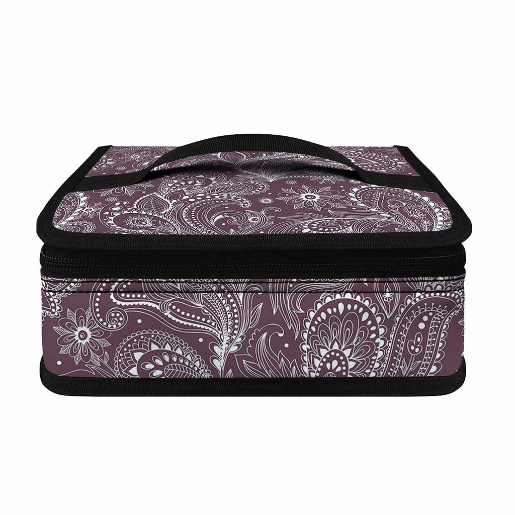 Umber Floral Bohemian Pattern Print Small Lunch Bag