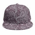 Umber Floral Bohemian Pattern Print Snapback Cap