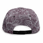 Umber Floral Bohemian Pattern Print Snapback Cap