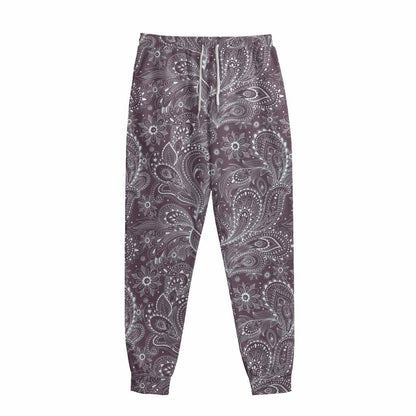 Umber Floral Bohemian Pattern Print Sweatpants