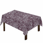 Umber Floral Bohemian Pattern Print Tablecloth