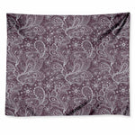 Umber Floral Bohemian Pattern Print Tapestry