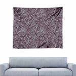 Umber Floral Bohemian Pattern Print Tapestry