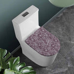 Umber Floral Bohemian Pattern Print Toilet Lid Cover
