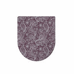 Umber Floral Bohemian Pattern Print Toilet Lid Cover