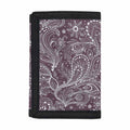 Umber Floral Bohemian Pattern Print Trifold Wallet